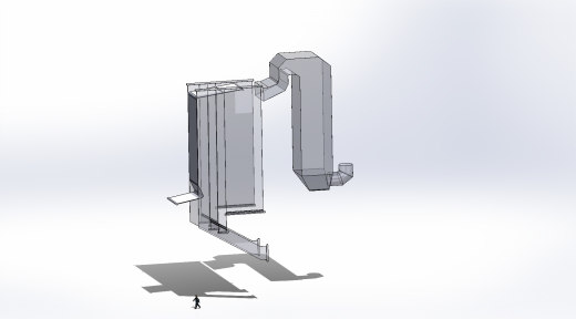 布达佩斯 - 拉科摩斯洛杉矶废物焚化厂的锅炉的3D模型缩略图